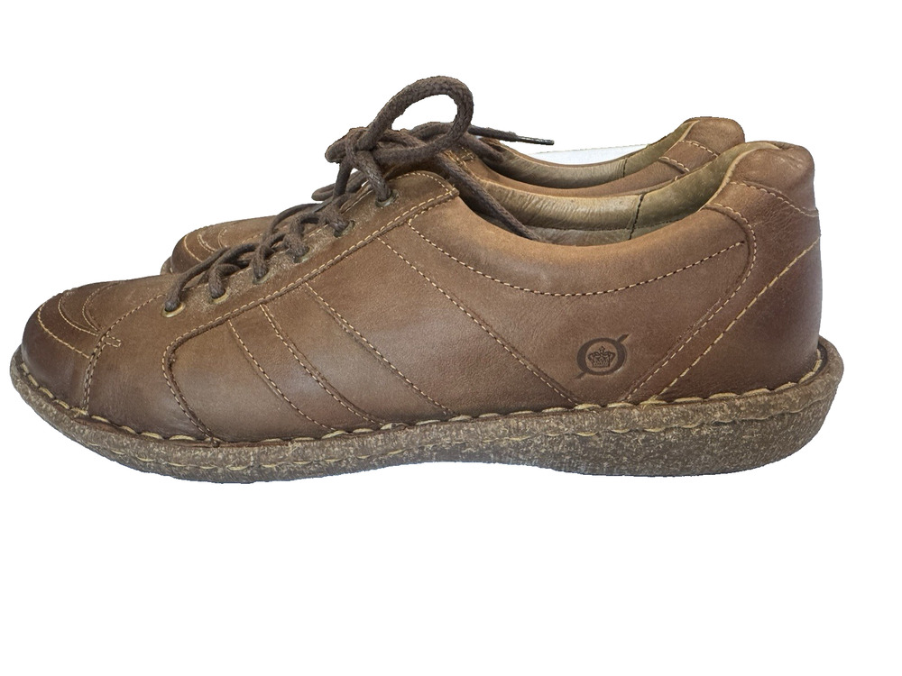 Børn Born Melissa Women's Brown Leather Oxford Shoes Size 9.5 Lace-Up Comfort